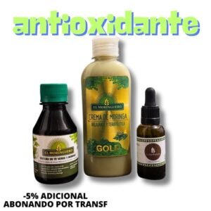 promo antioxidante tintura madre crema serum moringa